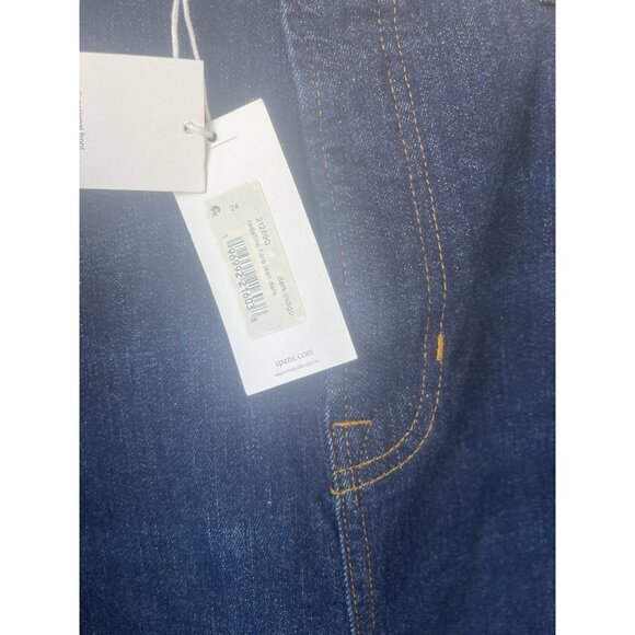 SPANX Plus Redefine Flare Jeans Dark Wash NWT Size 24 High Rise Stretch Denim - Picture 4 of 7